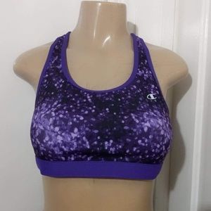 Champion purple and black sports bra